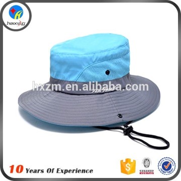 fashion cotton flat bill string bucket hat