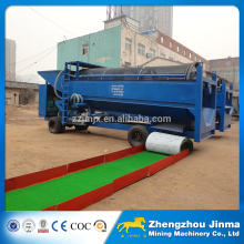 Moveable trommel screen river gold mining equipment