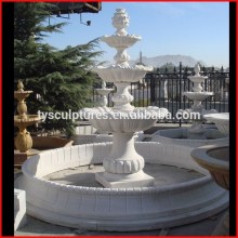 Square garden white marble hand work water fountain stone beautiful fountains