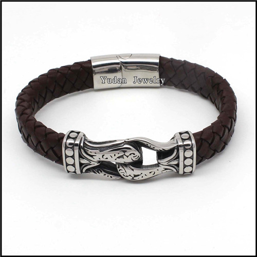 China Manufacturer Leather Bracelet With Cross For Men