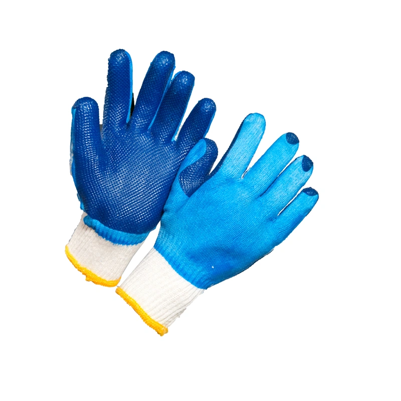 Latex Rubber Coated Cotton Liner Cut Resistant Safety Work Hand Gloves