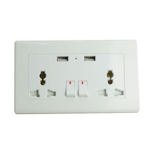 Double USB Ports Wall Socket Switch and Socket
