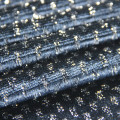 Warp -Strick -Polyester -Silber -Metall -Samtgewebe