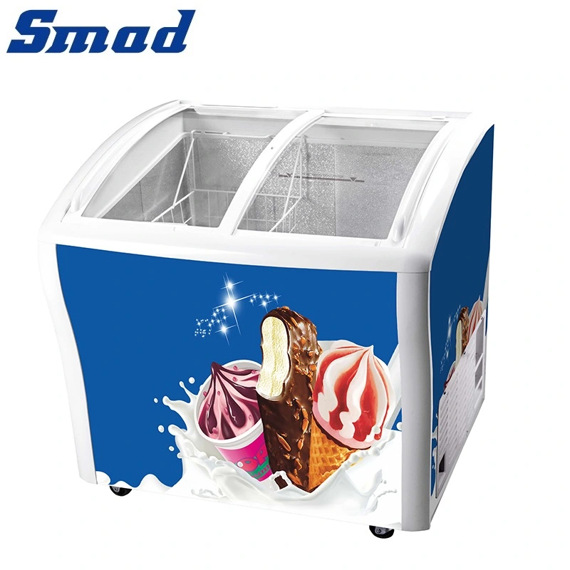 298L Sliding Glass Door Ice Cream Display Chest Freezer