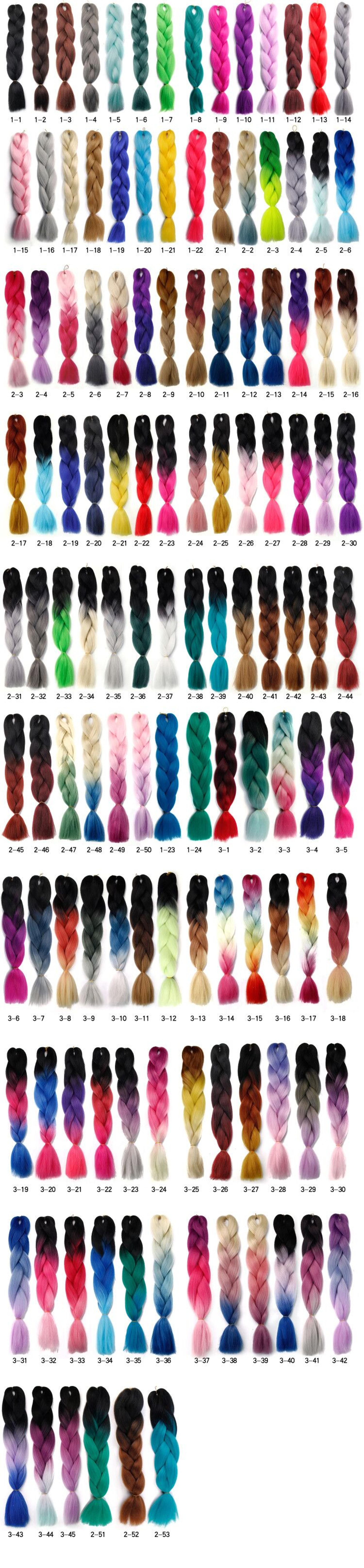 24" 100g Expression Jumbo braiding hair Braiding Hair Purple Green synthetic hair braiding 29colors