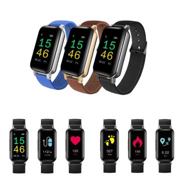 Neue mode der niedrigste preis smart dual kopfhörer wasserdicht touch fitness tracker ring