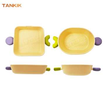 Cute Beige Kitchen Baking Pan Bowl for BBQ and Daily Use