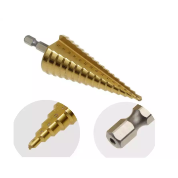 Good quality Cone Titanium Coated Metal Hole Cutter,High-Speed Steel Step Drill Bit Set for metal