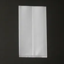 Transparent folded edge bag