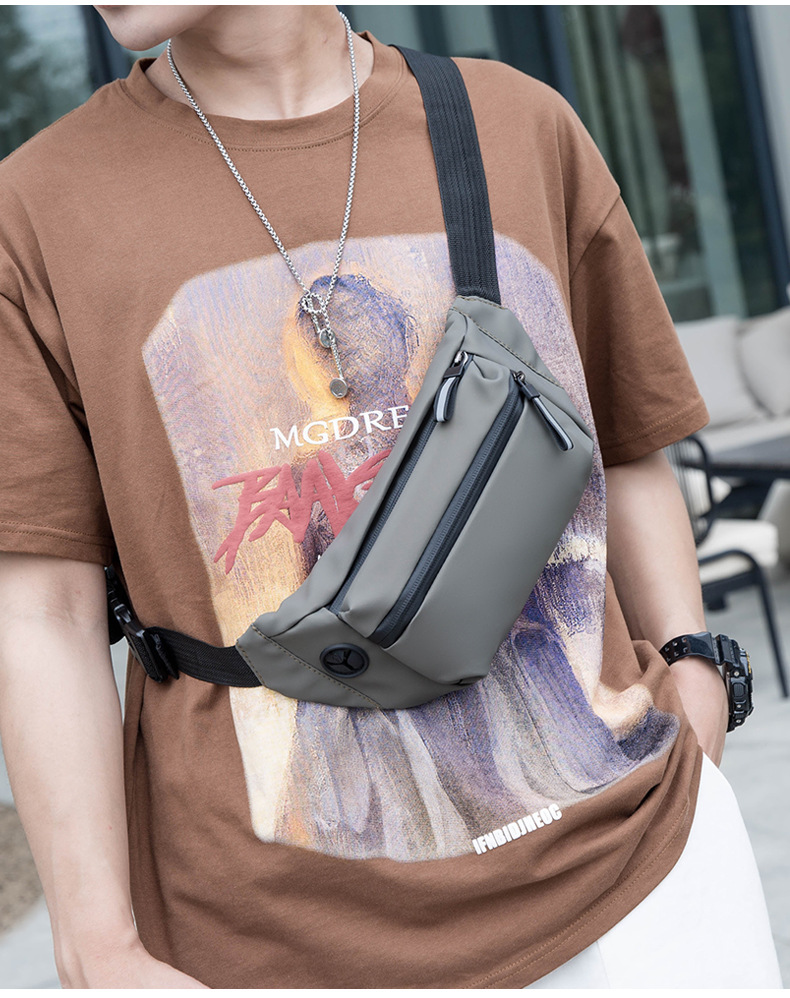 Chest Bag Waterproof Men's Waist Bag Personality Leisure Outdoor Sports Shoulder Messenger Bag Fashion Trend Cycling Bag