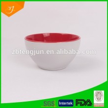 2 tone solid color cereal bowl,ceramic glazed bowl
