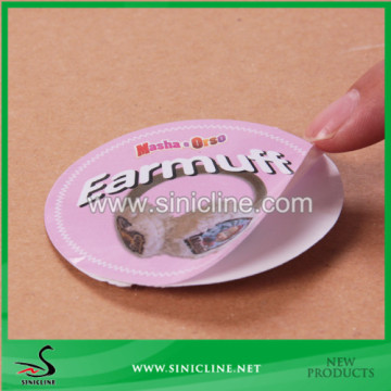Sinicline round paper sticker with printed Logo