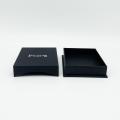Box de la billetera negra de papel táctil suave