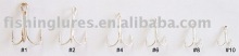stainless steel treble fishing hook