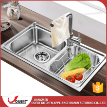 Practical double bowl brush surface pressing kitchen wash sink kitchen unit mini sink