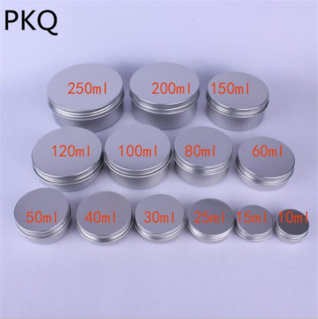 50pcs/lot Aluminum jars silver aluminum cream jars 30ml aluminum tin container 50ml aluminum tin can