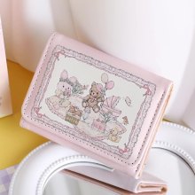Cute Small Women's Short Wallet with Magnetic Buckle Coin Zero Wallet
