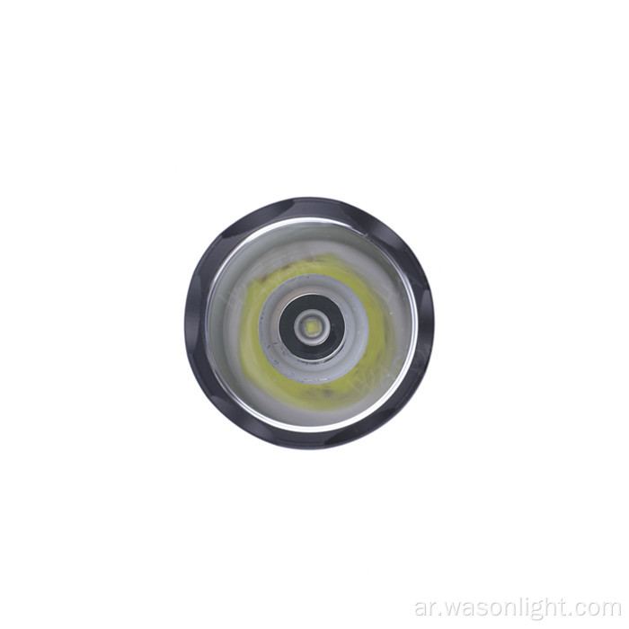 محمولة إضاءة في الهواء الطلق ترس تكتيكي مكون من طاقة عالية التركيز LED LED قابلة لإعادة الشحن Torch Torch Torch