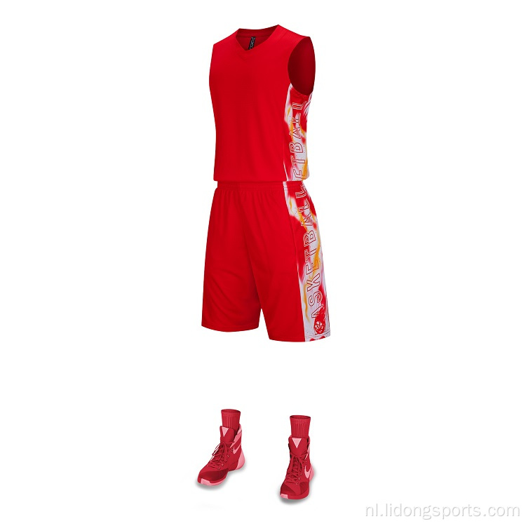 Mannen basketbal uniform sporttraining basketbal jersey