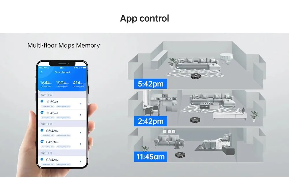 APP Remote Control Self Cleaning Dustbin Robot Vacuum Cleaner Automatic Collector