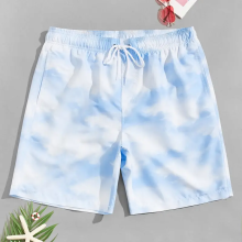 Sky Pattern Print Mens Mesh Lining Swim Trunks Quick Dry Beach Shorts Men's Pants Swimwear