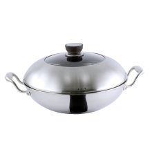 Nonstick Frying Wok Pan Stainless Steel Polished Cookware