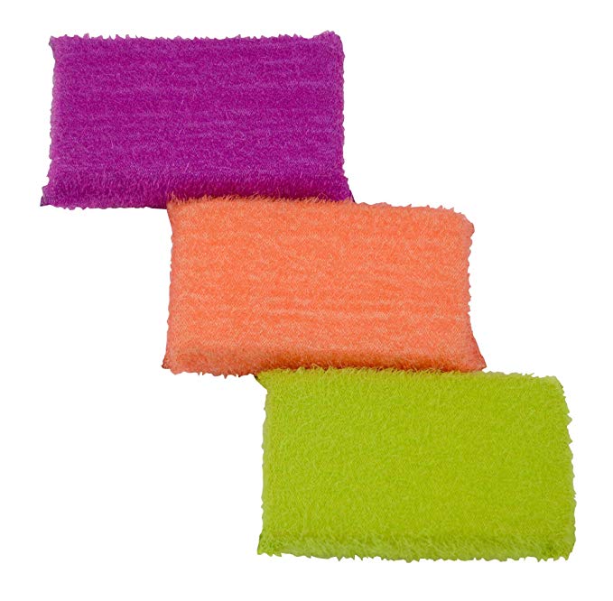 Wholesale eco-friendly kitchen clean scrub power sponge scourer fiber pads