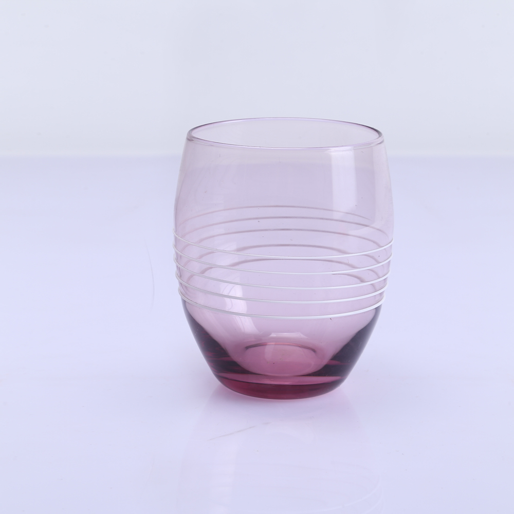 pink Color Stemless Wine Glass