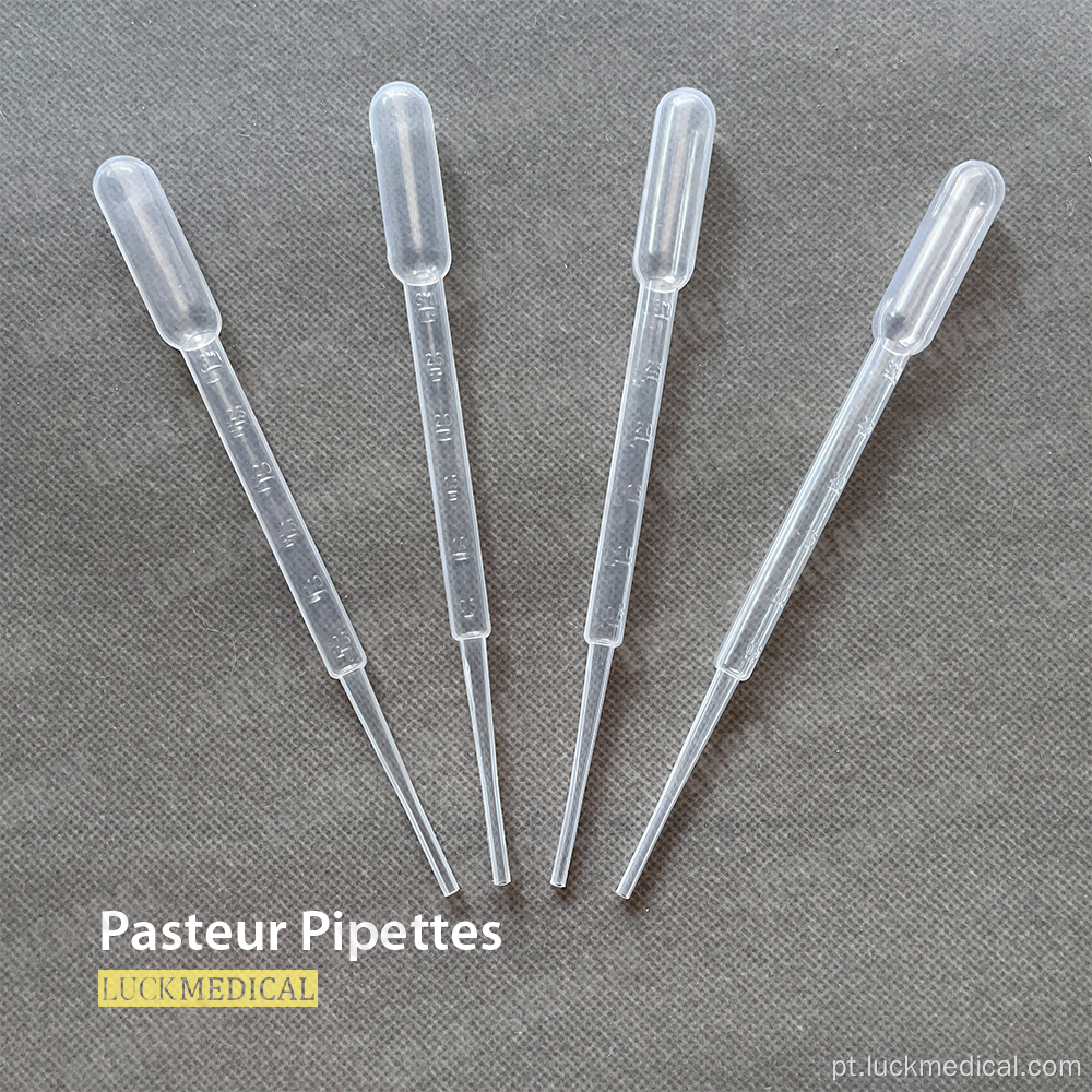 Pasteur pipetas com bulbo 1ml 3ml 5ml etc