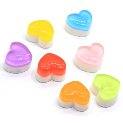 Nouveau charme en forme de coeur Cabochon Flatback perle pour artisanat fait à la main décoration enfants jouet ornements perle charmes