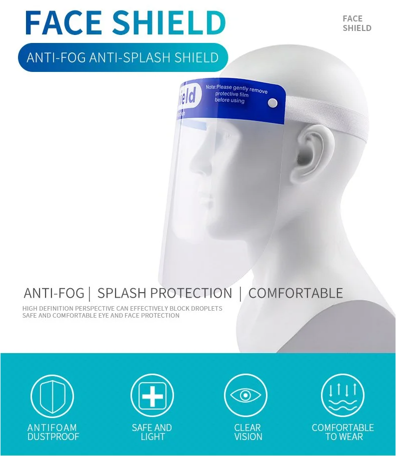 Disposable Multiple Protection Splash Proof Anti-fog Face Shield