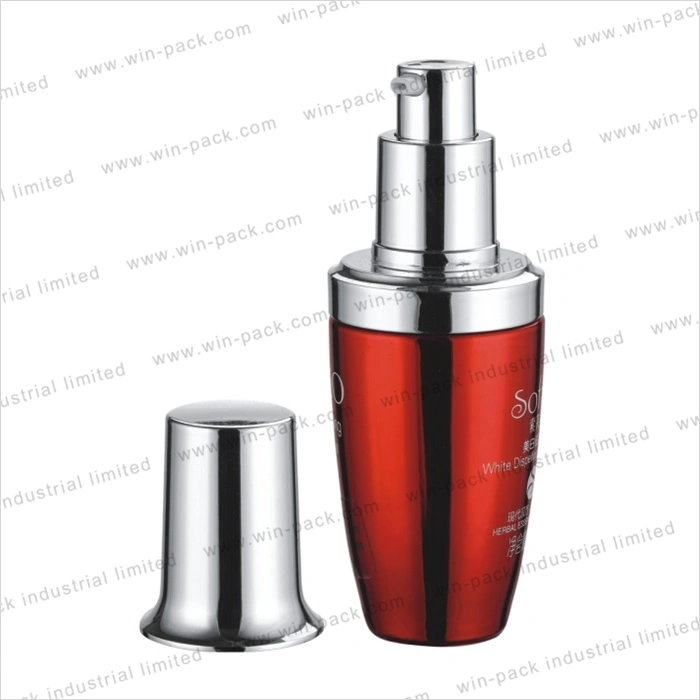 Red Luxury Glass Cosmetic Foundation Bottles 30ml Wholesale Packaging Winpack