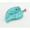 Pendentif Feuille Turquoise