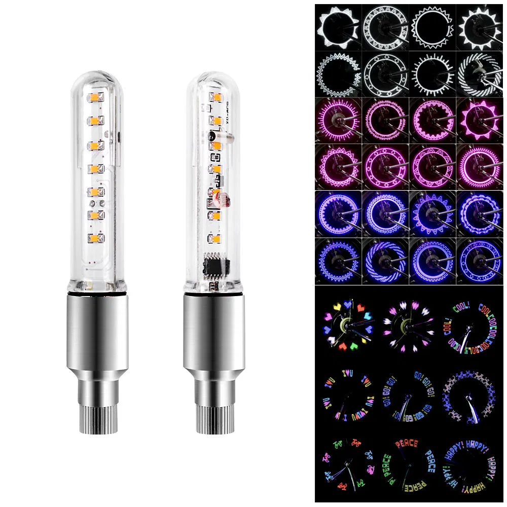 Mountain Bike Valve Core Wheel Light for Riding Safety Warning