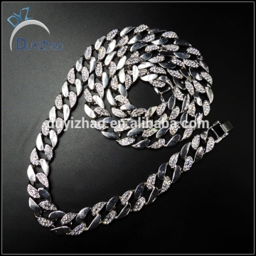 latest cheap cuban diamond chain necklace hip hop jewelry