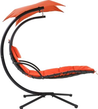 Outdoor Patio Furniture: Adjustable Sunshade Canopy Swing & Hammock Chairs