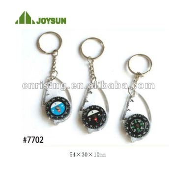 Keyring compass with ruler (item#7702)