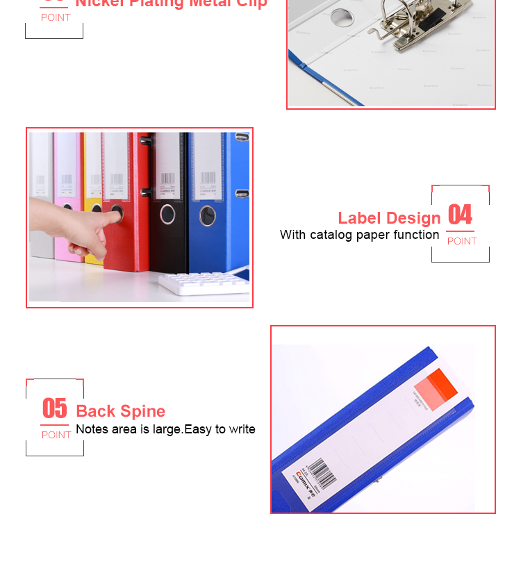 Factory manufacturer customized logo printed lever arch box file