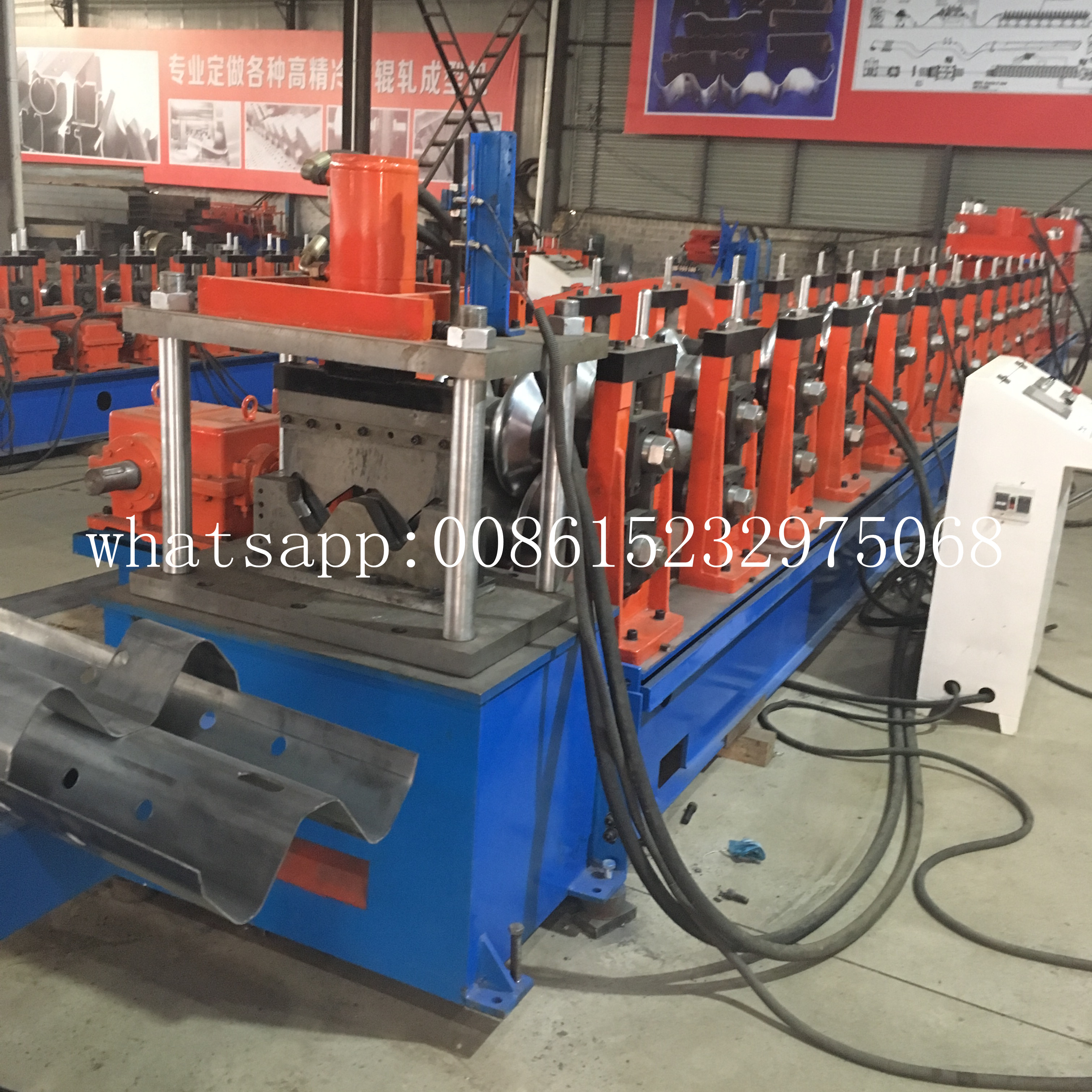 highway guardrail machine