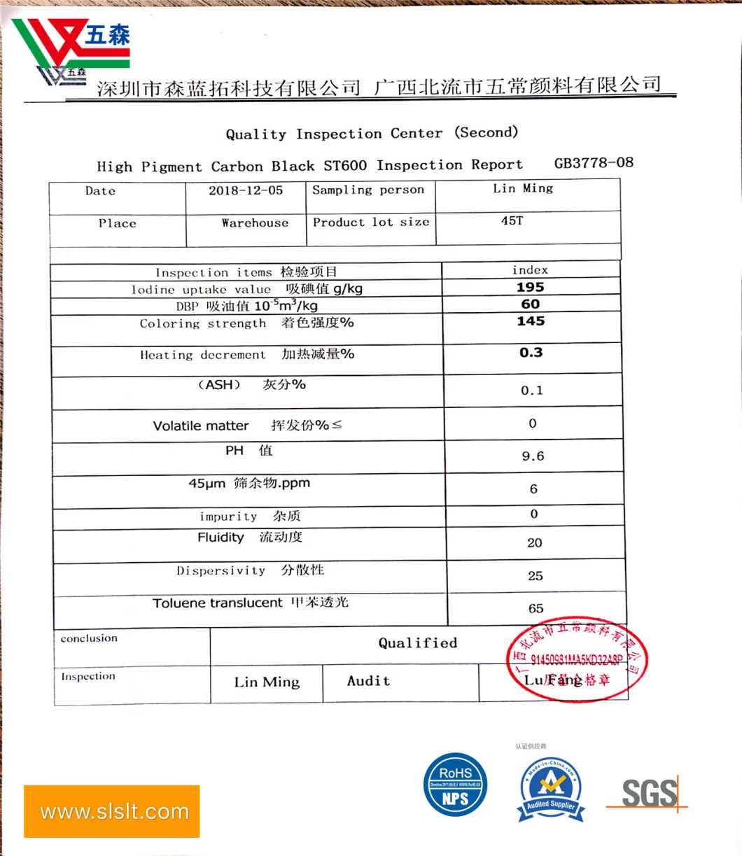 High Pigment Carbon Black St600/St200 Used in Water-Based Ink