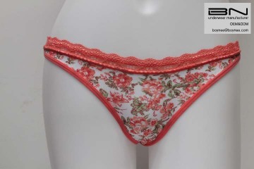 Custom women panties sexy floral thong undies for women