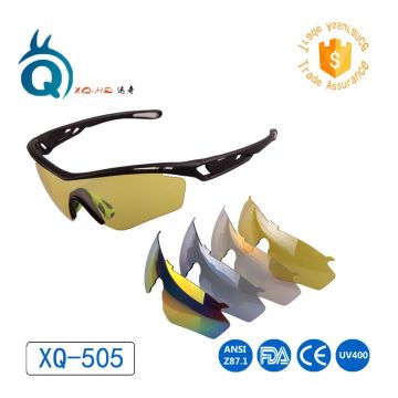Professional custom LOW MOQ Sports cycling sunglasses 5 interchangeable lenses from factory