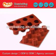 8 Cavities big bordelais cake baking pans silicon bakeware