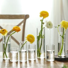 Affordable Tall Recycled Glass Cylinder Vases for Wedding Decorations
