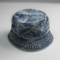 Vintage Tvättad Denim Blank Bucket Hat