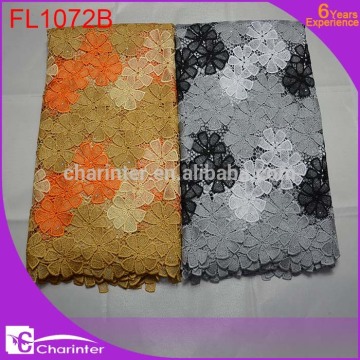 white and black lace fabric guipure net lace fabric african cord lace fabric