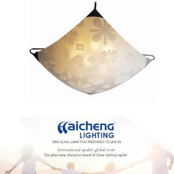 Glass ceiling lamp with CE for hotel and home