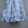 Girls Blue Cotton Flannel Plaid Ruffle Dress