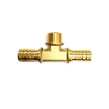 Brass PEX tee fitting