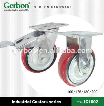 Industrial caster wheels threaded stem swivel caster